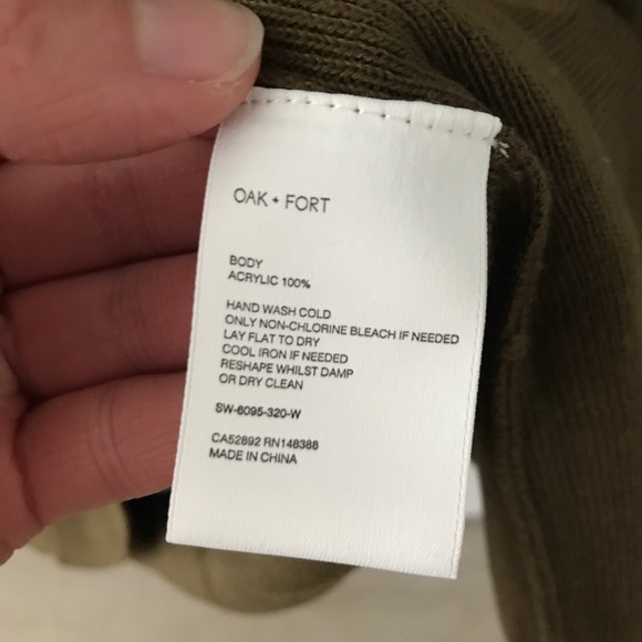 Oak and fort high neck sweater with slit on one shoulder oversized - Picture 5 of 5